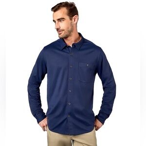 Rhone Hardy Flannel Long Sleeve Button-Up Shirt Size Large